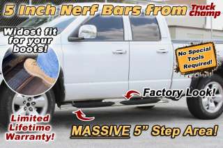   Bars Stainless 5 inch Oval Side Step 2009 2011 DODGE RAM 1500 QUAD CAB