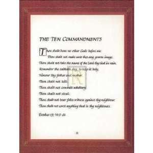  Ten Commandments Poster Print
