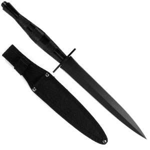  World War II Double Edge Dagger Knife   11 inches Sports 