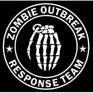 Zombie Outbreak Response Team GRENADE GLOVE Design   5 WHITE   Vinyl 