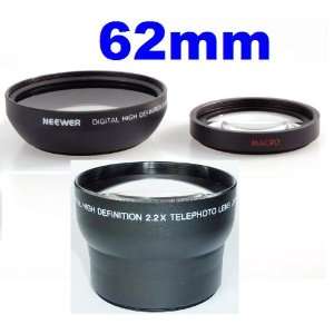   + Macro Lens Filter & Telephoto Lens Filter for Canon, Nikon & Kodak