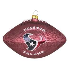  BSS   Houston Texans NFL Glass Football Ornament (5 