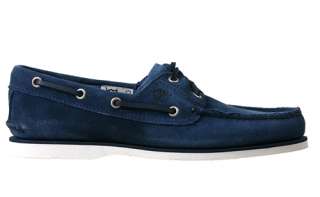 Timberland Mens Shoes 42574 Classic 2 Eye Boat Blue Suede Boat Shoes 