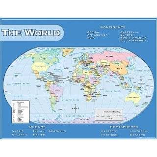 Teacher Created Resources World Map Chart, Multi Color (7658)