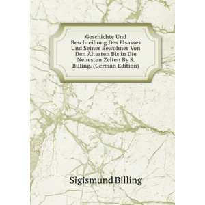   Billing. (German Edition) (9785874883454) Sigismund Billing Books