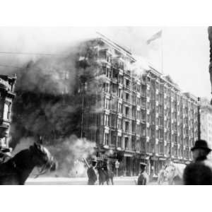  Palace Hotel on Fire after the Earthquake, San Francisco 
