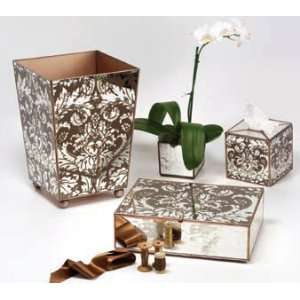 Mirror Cigar Box Large Damask (2/BOX) (13x10x4)M CBL DA 