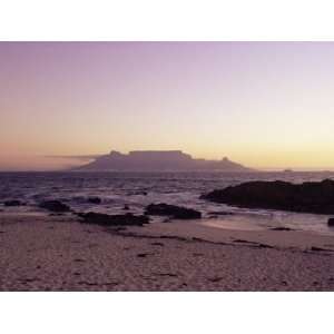 View to Table Mountain from Bloubergstrand, Cape Town, South Africa 