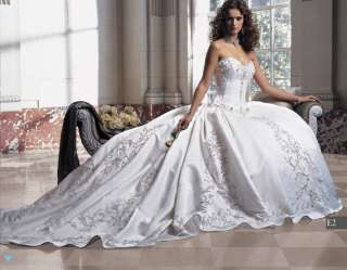 RASO BIANCO BEADS ABITI DA SPOSA WEDDING DRESS L017  