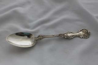 sterling silver teaspoon, made by Whiting in the pattern Pompadour 