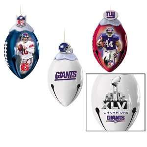  NFL New York Giants FootBells Ornament Collection