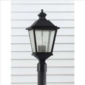 Bundle 30 Woodside Hills Outdoor Post Lantern Set in Black (2 Pieces 