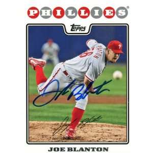  Joe Blanton Autographed 2008 Topps Card
