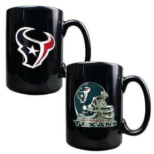  Houston Texans NFL 2pc Coffee Mug Set Helmet/Primary Logo 