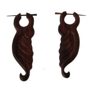  Hand Carved Wood Wing Plugs   16g   Sold as Pair Jewelry