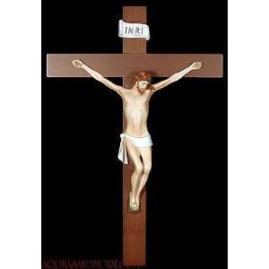  Wood Crucifix With Alabaster Corpus