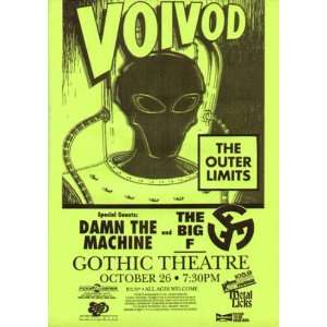  Voivod Damn the Machine Denver Concert Poster 1994