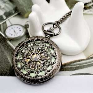  Large New the Cobwebs Mechanical Pocket Watch Necklace 