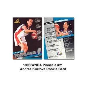  Pinnacle Inside WNBA Phoenix Mercury Andrea Kuklova Rookie 