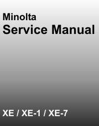 Minolta XE  XE 5   XE 7 Service ManuaL on CD  