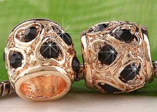 Siam Color Crystal Charm Bead Fit European Bracelet AC143 2