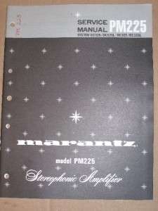 Marantz Service/Repair Manual~PM225 Amplifier~Original  