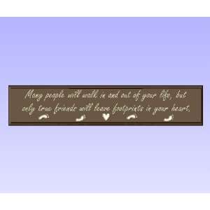  Wood Sign Plaque Wall Decor with Quote Many people will walk 