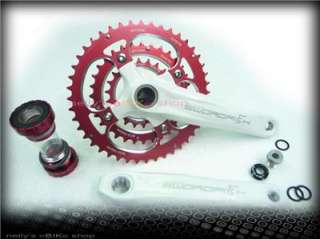 New Swordfish MTB crankset 7075 CNC 44/32/22T,white,s  