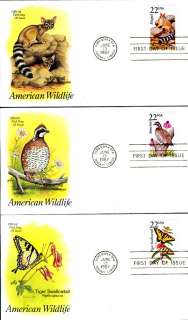 2286 2335 AMERICAN WILDLIFE FDC FIRST DAY COVER SET BY ART CRAFT 