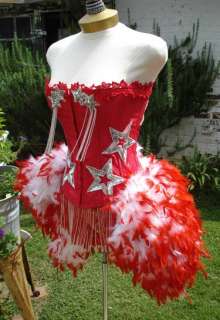 The Cherie du Bois Burlesque Feather Corset Costume  