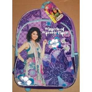   Wizards of Waverly Place Backpack   Purple Flower Design Toys & Games
