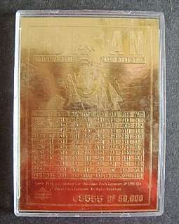 1995 UPPER DECK MICHAEL JORDAN 23K GOLD CARD CHICAGO,IL  