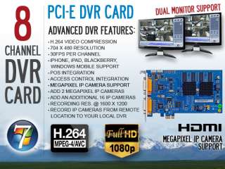 Channel Hybrid PCI E H.264 DVR Card 240 FPS CCTV CH  