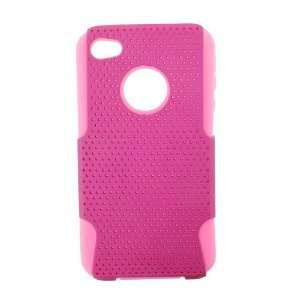  iPhone 4S Hybrid Case Pink Crytal Pink Silicon with KL 
