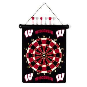  WISCONSIN BADGERS Magnetic DART BOARD SET with 6 Darts (15 