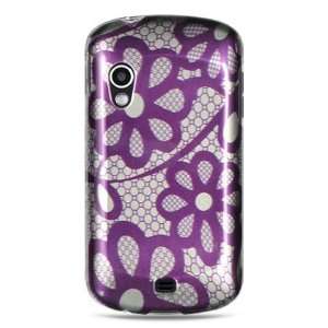 VMG 3 ITEM COMBO Samsung Stratosphere i405 Case   Purple Silver Laced 