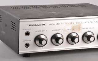 Realistic MPA 20 Solid State P.A. Amplifier  