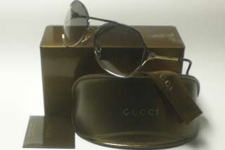 GUCCI GG 2846/S GG 2846 GOLD BLACK YC6 AUTH SUNGLASSES  