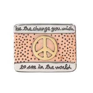  Be the Change Gandhi Quote Brooch Jewelry