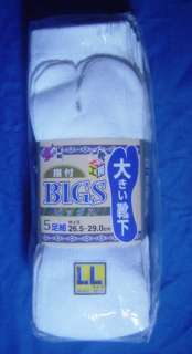 Pairs of Tabi Socks 26,5 ~ 29 cm Big Size Cotton 100%  