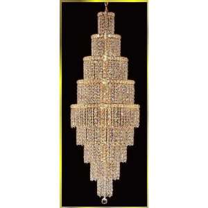  Small Crystal Chandelier, 4925 E 20, 18 lights, 24Kt Gold 