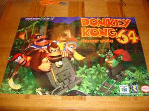   Donkey Kong 64 Giant Collector N64 Poster 29 1/2 x 21 Nintendo 64