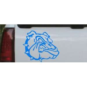 Bulldog (growl) Car Window Wall Laptop Decal Sticker    Blue 3.5in X 