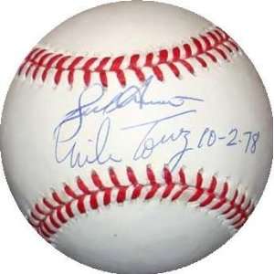  Bucky Dent Autographed Baseball   Mike Torrez inscribed 