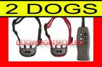 RECHARGEABLE 2 DOG TRAINING SHOCK COLLAR WITH REMOTE  
