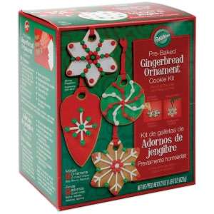   Pre Baked Gingerbread Ornaments Cookie Kit by Wilton