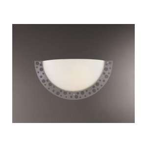   Sconce Satin Stainless Steel Acid Etched Glass Holy