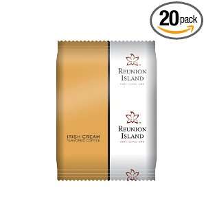 Reunion Island Irish Cream, 20 Count Flavored Coffee Portion Packs, 2 