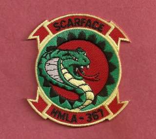 US MARINES SCARFACE HMLA 367 Emb Patch  