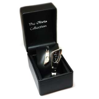 The Olivia Collection Allure Black Diamante Watch.x  